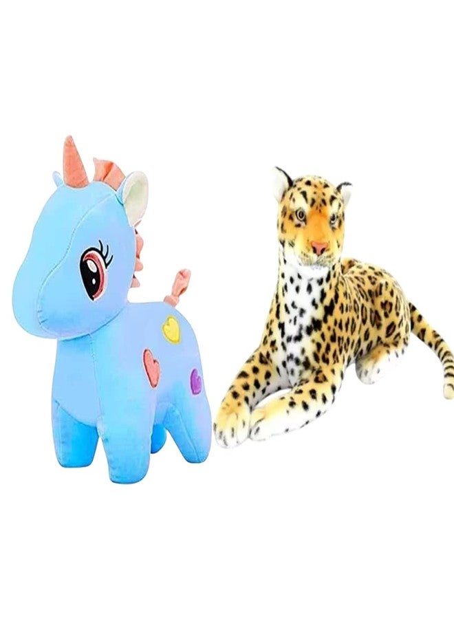KPN Toy Figure Combo Pack of Unicon & Cheeta Mini Character Figurines Set with Bright Colours & Smooth Finish | Playtime Display Set for Home, Desk Decor & Gifting - Image 1